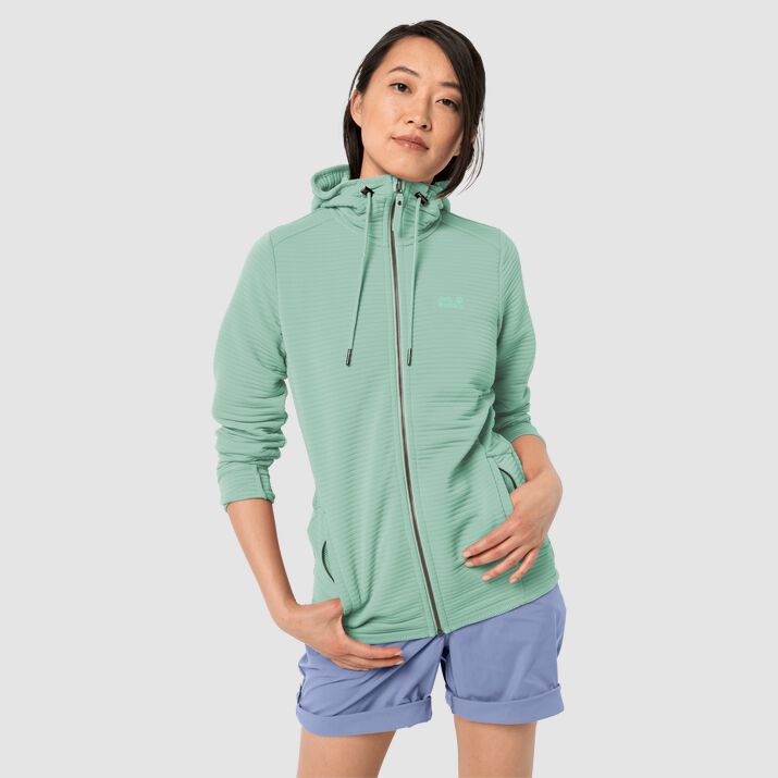 Chamarra Polar Jack Wolfskin Modesto Mujer Verdes Claro Mexico-1723145